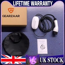 3 Pin Electric Vehicle Car Charger Portable 13A EV Charging Cable Type 2 UK