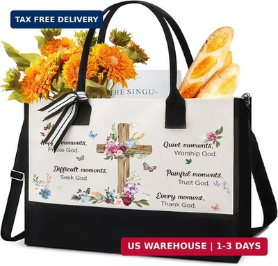 Christian Canvas Tote Bag - Spanish Positive Gift Inspiration Totes Zipper Handb