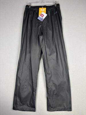 Helly Hansen Pants Womens XL Black W Moss Rain Waterproof Elastic Waist Helox+