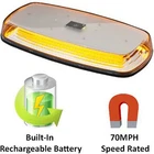 Rechargeable Amber Beacon LED Mini Lightbar Magnetic R65 Battery Strobe Warning