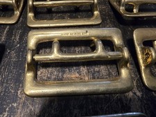 Brass Belt Buckles Made In England Set of 9