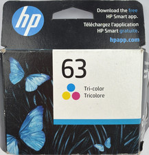 NEW Genuine HP 63 Tri-Color Ink Cartridge, F6U61AN Exp 10/2027 Sealed