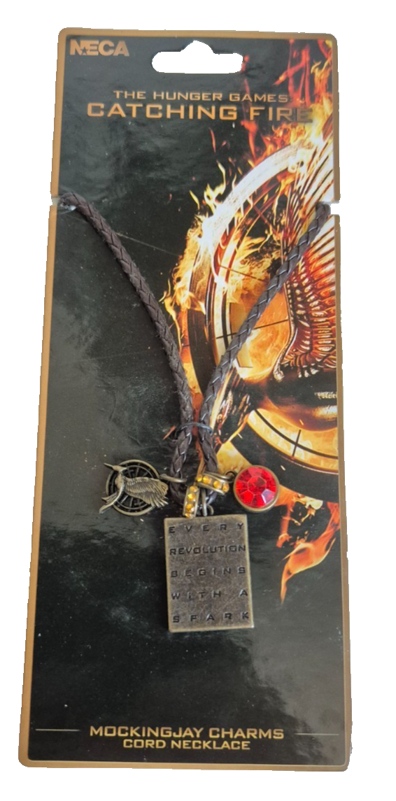The Hunger Games Catching Fire Mockingjay Charms Cord Necklace NECA - Rare