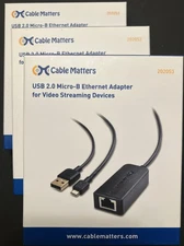 Cable Matters Micro-B Ethernet Adapter for Video Streaming Devices