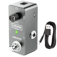 LEKATO Guitar Looper Effect Pedal 5 Minutes Looping ONE Looper Unlimited Overdub