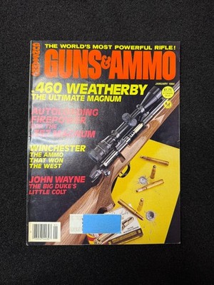 Guns & Ammo Magazine January 1984 Vintage Firearms Hunting Shooting Sports