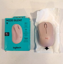 Logitech M220 Silent Wireless Mouse USB-A ROSE PINK 910-006126 NEW
