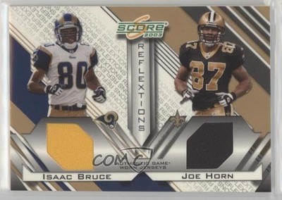 2003 Score Reflextions Materials 11/250 Isaac Bruce Joe Horn #R-19 HOF 0rx8