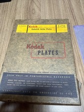 Vintage Kodak 5" x 7" Photographic Plates OPEN Box w/Partial Contents