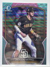 2023 Bowman Chrome JACKSON MERRILL Prospects AQUA/PINK VAPOR  #/125