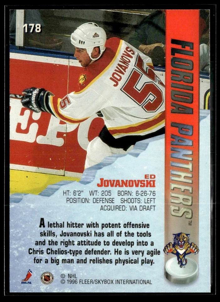 1995-96 Metal - #178 Ed Jovanovski - Florida Panthers - Image 2 of 2