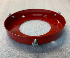 New Made in USA 6 Inch Steel Powder Coated RED Gas Pump Globe Ring Holder