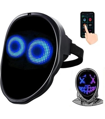 Funle LED Mask Face Transforming App-Controlled Light Up Gesture Sensing New