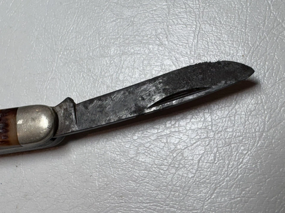 复古 KaBar 1108 美国 Stockman 3 刀片口袋刀美国制造  — 第 4/4 张图片