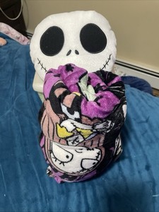 Nightmare Before Christmas Kids Throw W/doll, Jack Skelington, Purple, New