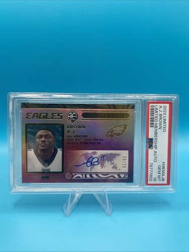 2022 Panini Limited Membership A.J. Brown /25 PSA 10! MINT Eagles SSP POP 1