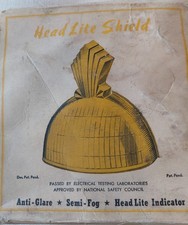 Super Rare Nos 1930s 1940s Headlite Headlight Shield Indicators Accessory
