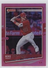 2020 Panini Donruss Back Variation Holo Pink Mike Trout (City of Angels) 11n6