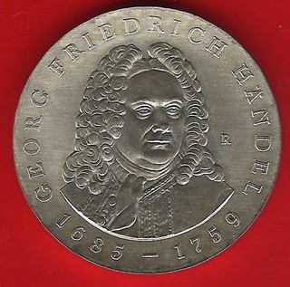 DDR 20 Mark Gedenkmünze 1984 GEORG F. HÄNDEL TOP Erhaltung !! BF / ST