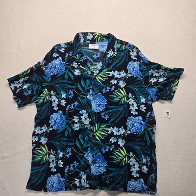 Old Navy Short Sleeve Short Sleeve Button Up Shirt Floral Island Beach Men's 2XL