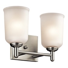 Kichler 45573 Nickel Shailene 12.5"W 2-Light Bathroom Vanity Light