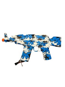 Blue White Black SMG Gel Blaster Gun Full-Automatic Battery-Powered ABS Plastic