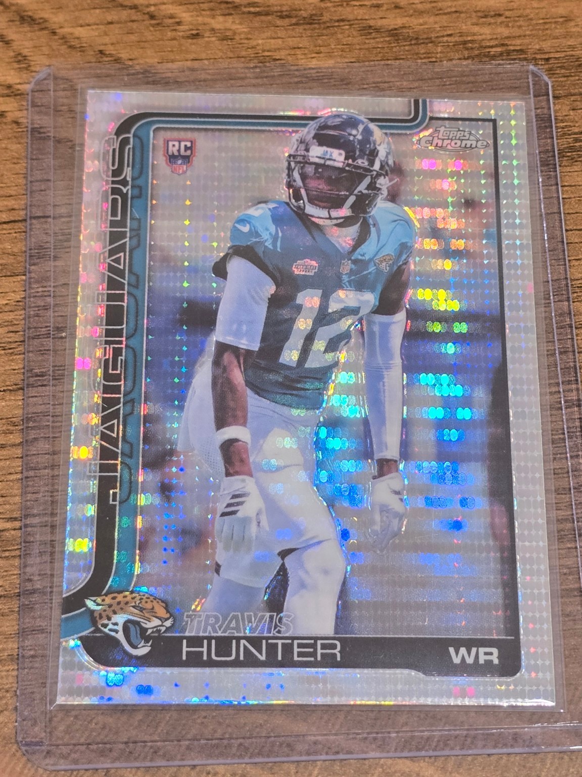 2025 Topps Chrome Travis Hunter #332 Pulsar Refractor RC Jaguars