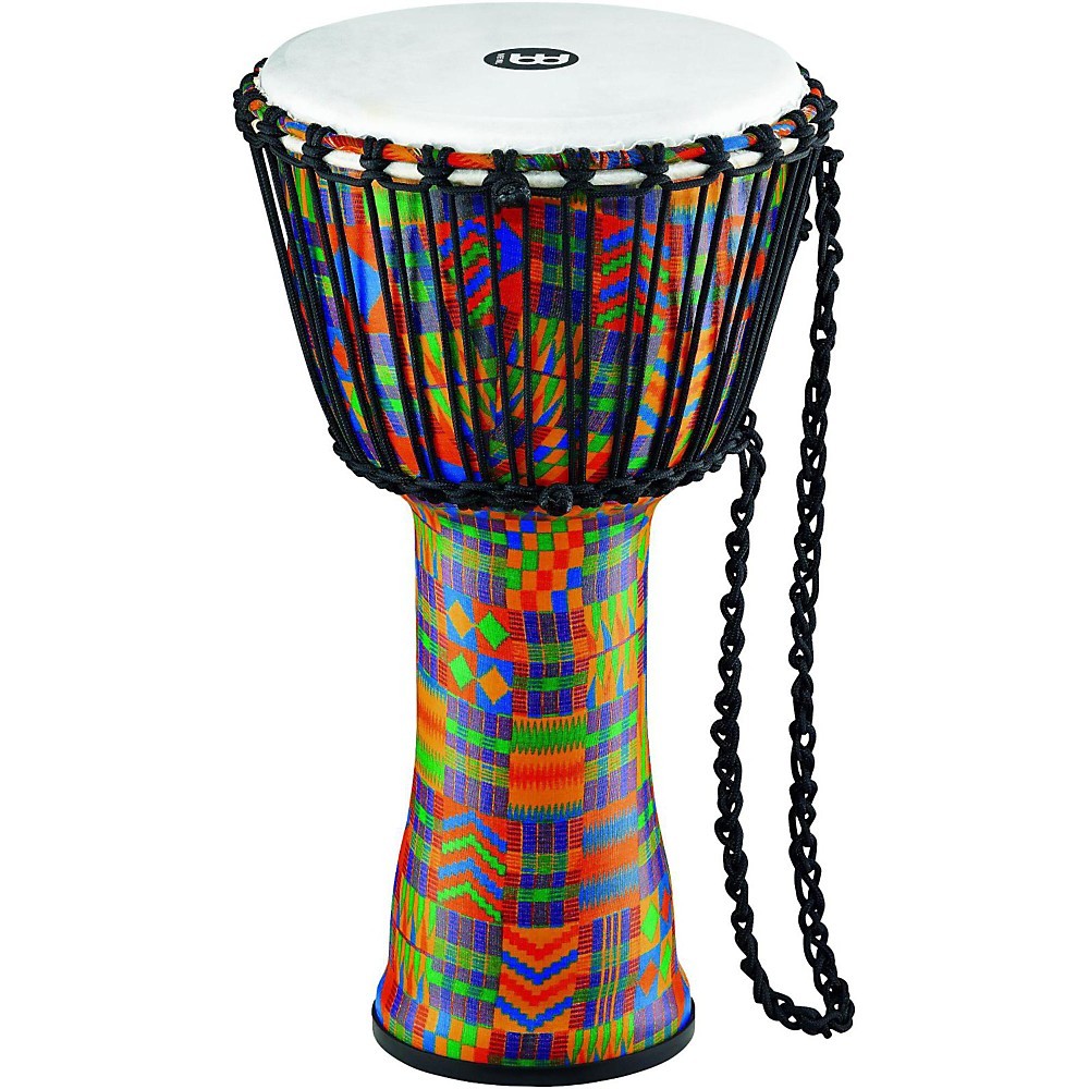 MEINL Rope-Tuned Djembe with Synthetic Shell and Head 10 in Kenyan Quilt 17590₽