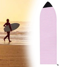 Striped Pattern Surfboard Sock Cover with Drawstring Carry Case Surf Board Cover