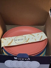 Wrova Wheat Straw Dinner Plates 8.5 Inch Unbreakable Set of 8 