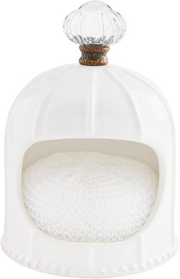 Sponge Caddy Ceramic Door Knob 6 1/2'' x 4 1/2'' White
