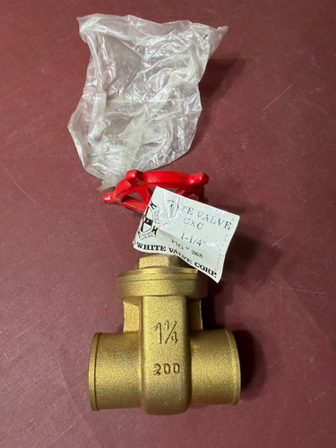 Red White Valve Corp. Brass Gate Valve 1-1/4", 200 WOG. FIG #268, FREE SHIPPING