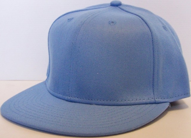 baby blue brim fitted