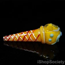 6" Ice Cream Cone Exotic Tobacco Smoking Pipe Thick Collectible Pipes - P061F