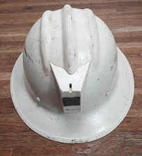 Vintage E.D. Bullard Co. Hard Boiled Fiberglass Hard Hat w/Lamp Mount
