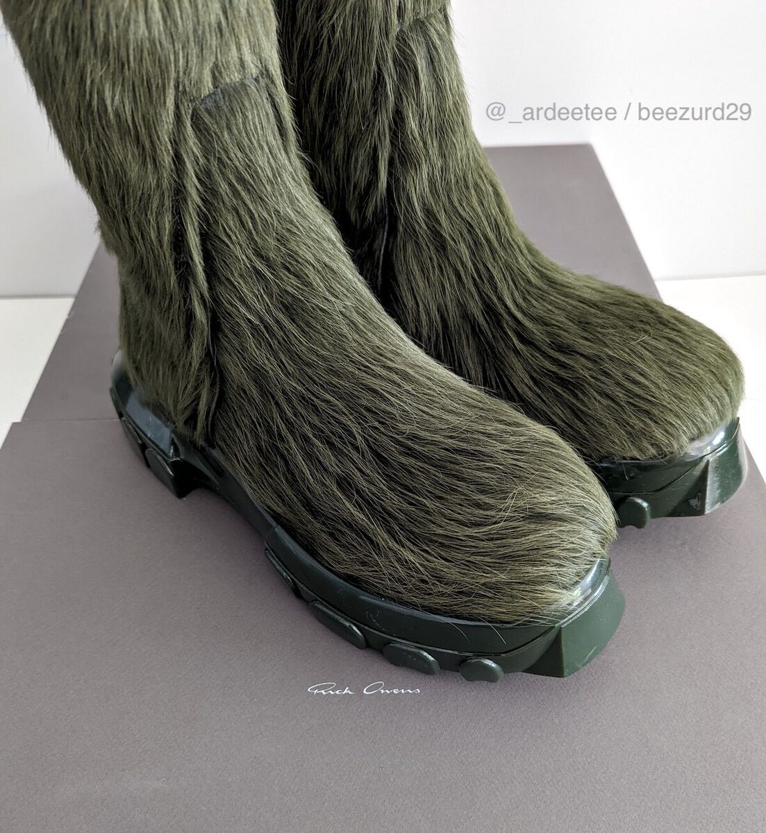 NIB* RICK OWENS 1/1 GRINCH CREEPER BOZO TRACTOR BOOTS FW21 NIB* RICK OWENS 1/1 GRINCH CREEPER BOZO TRACTOR BOOTS FW21