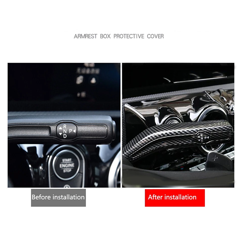 Mercedes A CLA GLA GLB Carbon Fiber Steering Wheel Shift Wiper Lever Cover Trim - Изображение 4 из 4