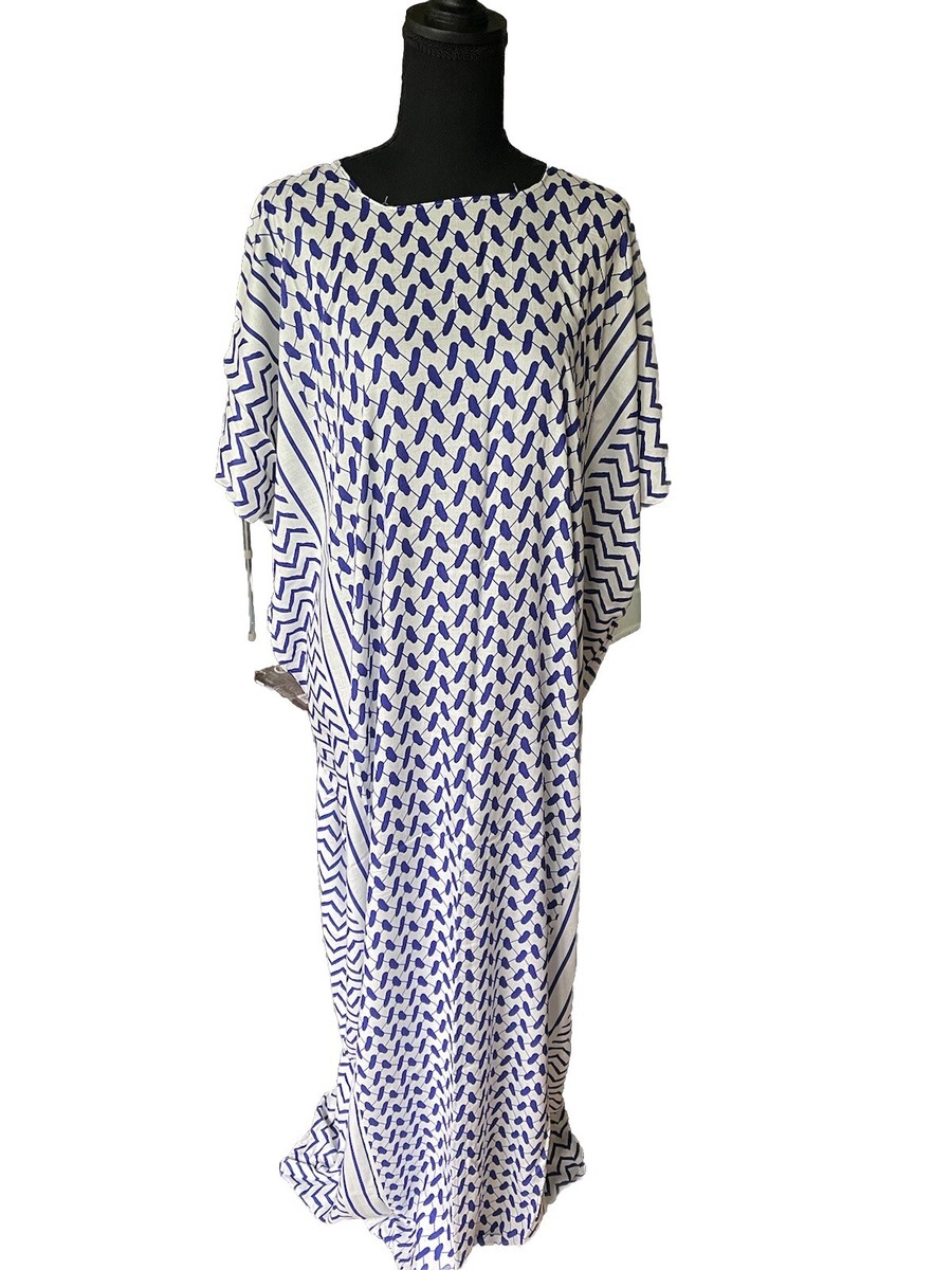 somali baati African dress, Blue and White, | eBay