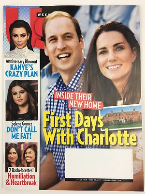 Us Weekly Magazine 5/25/2015 Prince William Kate Middleton Selena Gomez Kim K