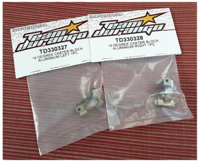 2x RC Team Durango L~R Caster Block 19deg Aluminum DEX410 DEX410R v3 v4 v5 Buggy