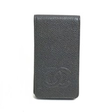 CHANEL Mark iphone4/4S Iphone Cover accessory iPhone case Caviar Leather gray