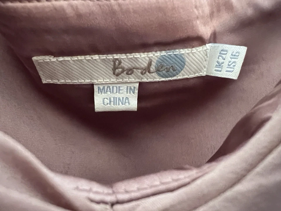 Vestido Boden para mujer talla 16 rosa polvoriento sin tirantes de seda corpiño fruncido forrado fluido Foto 4 de 4