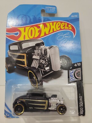 32 FORD BLACK 2019 105 ROD SQUAD STREET HW HOT WHEELS