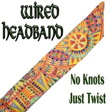 Tribal Design Wired Headband Hairband Bandana Naval Marine Retro Pinup Hat Band