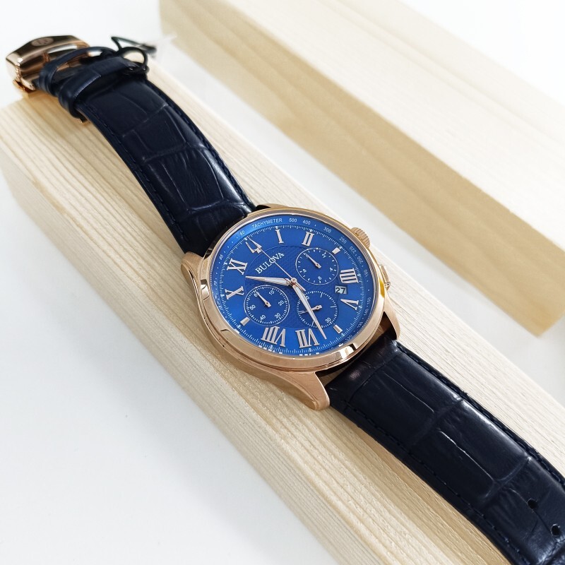 Bulova Wilton Classic Men's Blue Dial 97B170 Quartz Chronograph