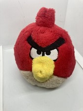 Angry Birds Plush Red Bird Toy Stuffed Animal 5" Commonwealth No Sound . Used