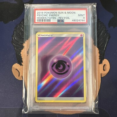 PSA 9 MINT 2019 Pokemon Hidden Fates PSYCHIC ENERGY REVERSE HOLO