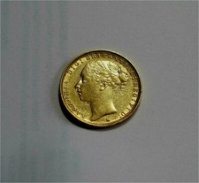 1885-M Australia Victoria Gold Sovereign coin United Kingdom Melbourne mint