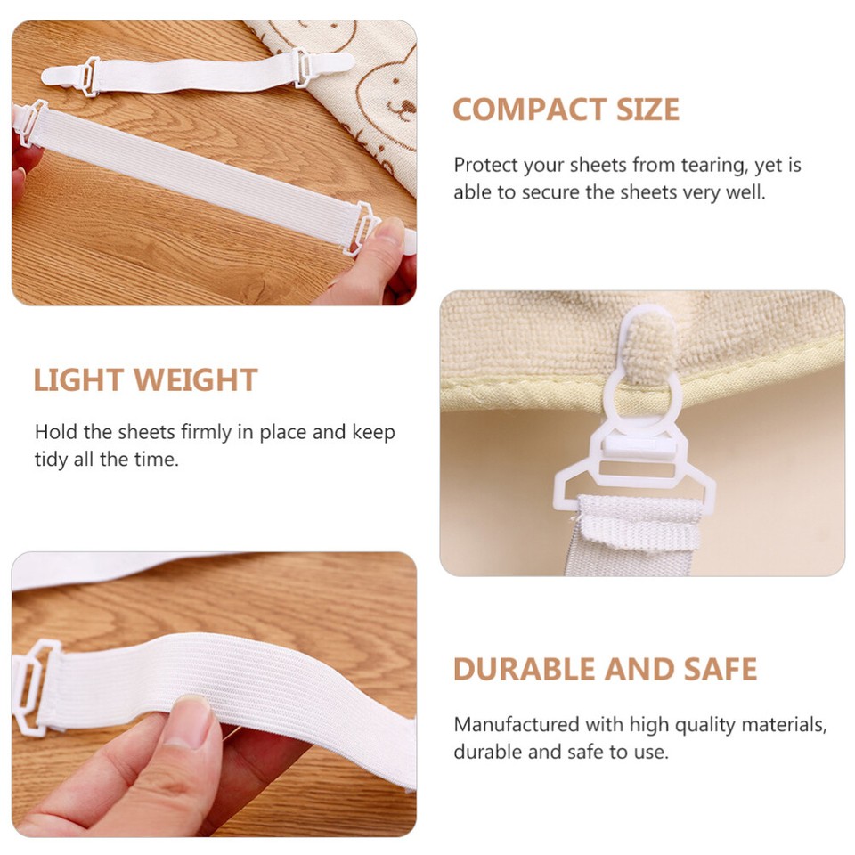 16 Pcs Bed Suspenders Bed Sheet Garters Bed Sheet Stays Bed Sheet
