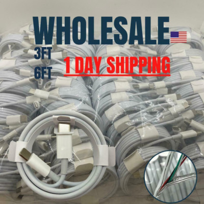 Wholesale Lot USB-C to iPhone Cable PD Fast Charger For iPhone 11 12 13 Pro Cord